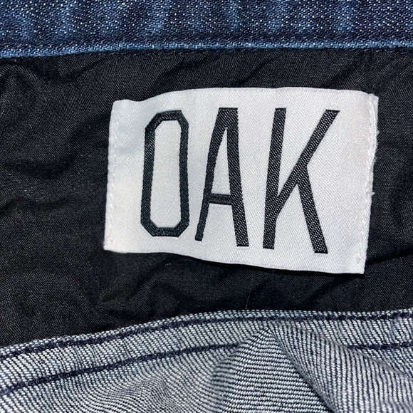 OAK + FORT woman’s jeans jacket size Large.  Excellent condition.  Black buttons - Picture 5 of 6